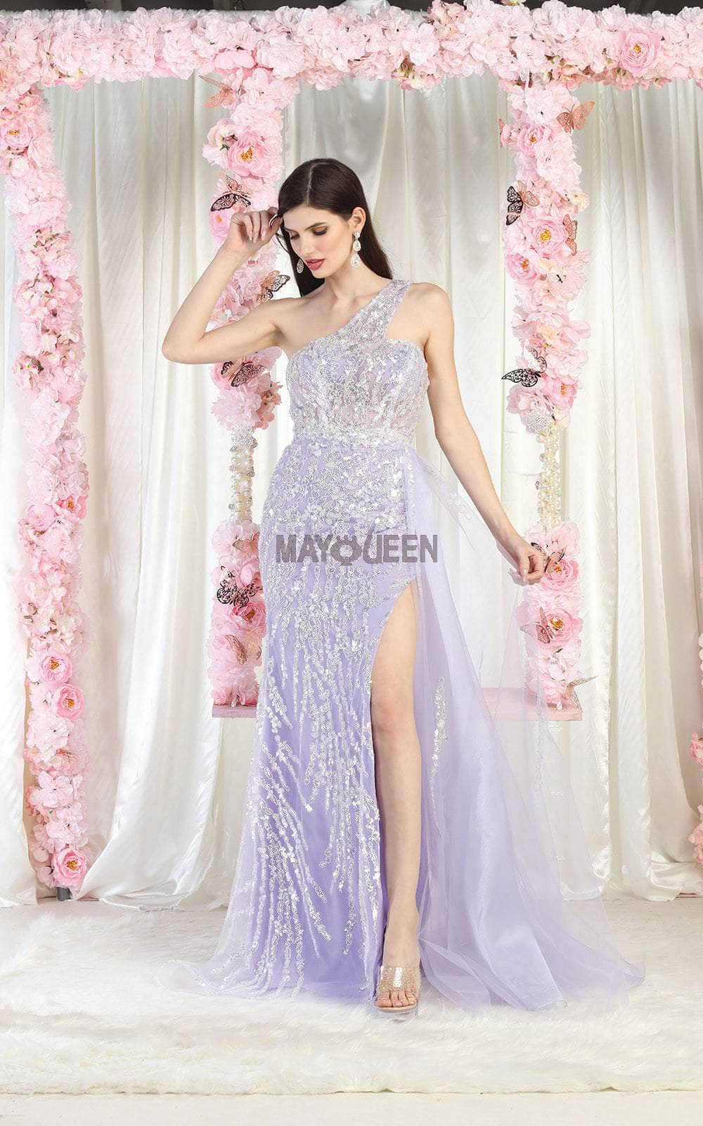 May Queen RQ8026 - Beaded Lace Gown