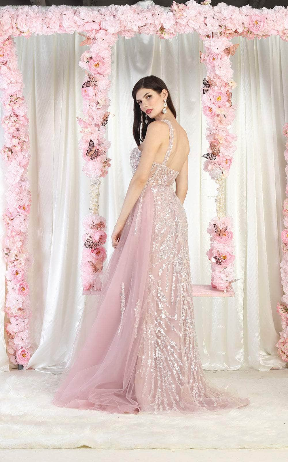 May Queen RQ8026 - Beaded Lace Gown