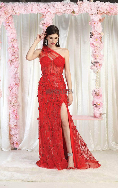 May Queen RQ8027 - One Shoulder Dress