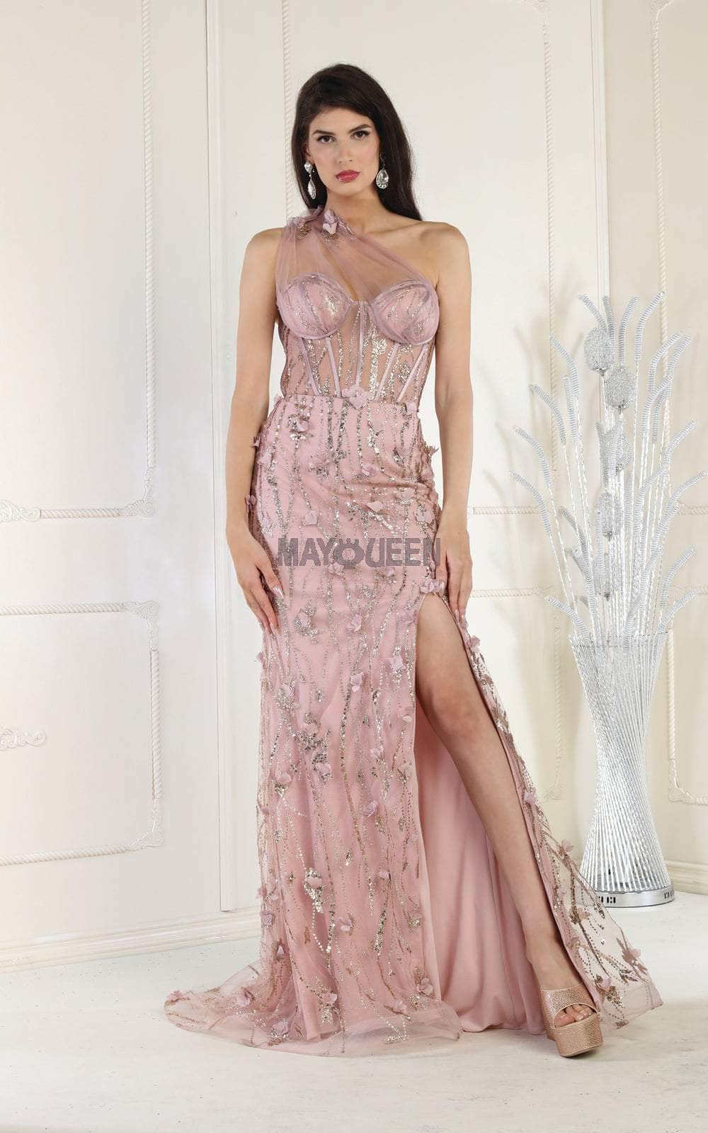 May Queen RQ8027 - One Shoulder Dress