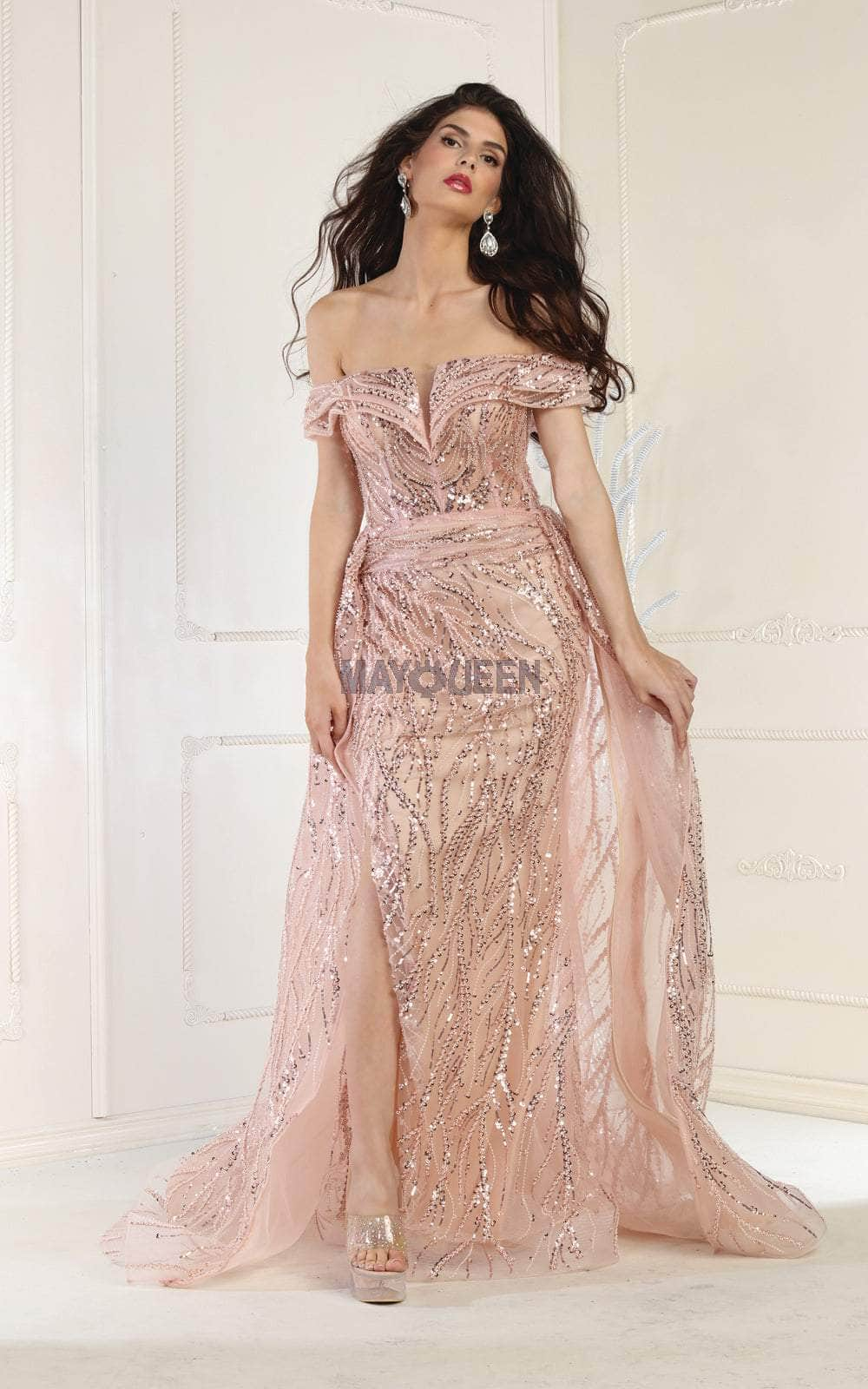 May Queen RQ8032 - Short Sleeve Gown