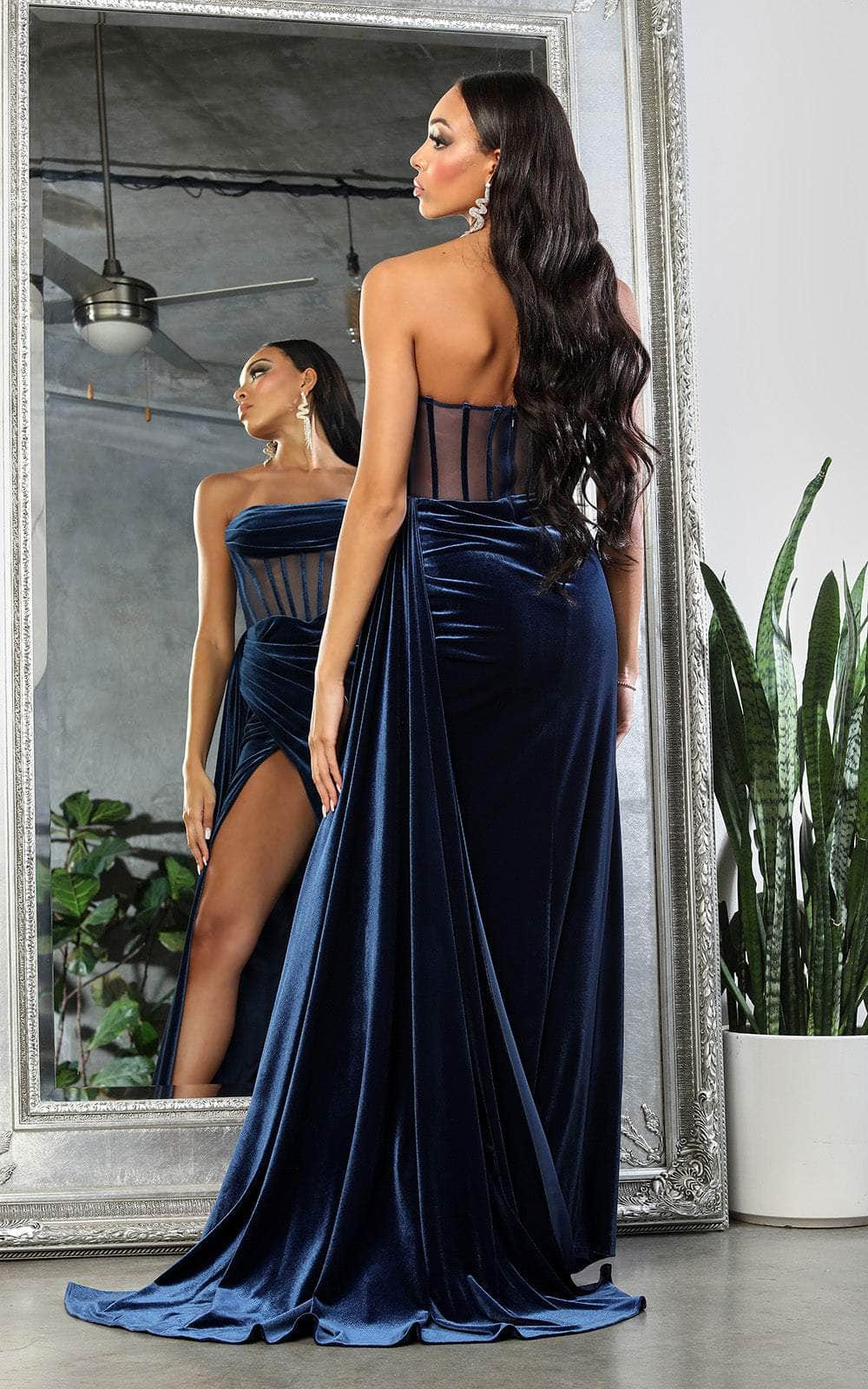 May Queen RQ8049 - Draped Dress