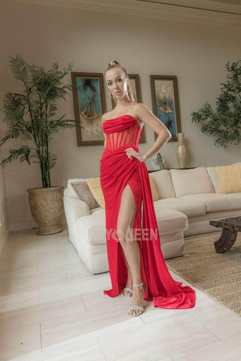 May Queen RQ8049 - Draped Dress