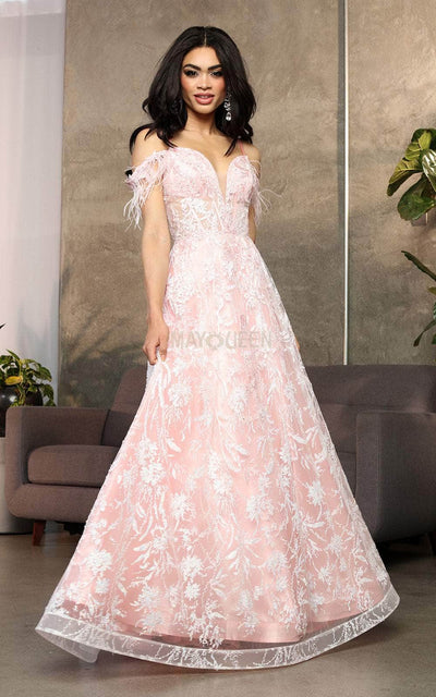 May Queen RQ8070 - Cold Shoulder Gown