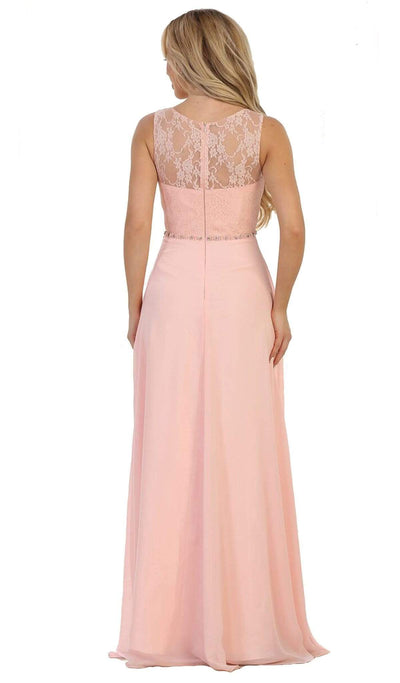 May Queen - Sleeveless Illusion Lace Evening Dress Bridesmaid Dresses