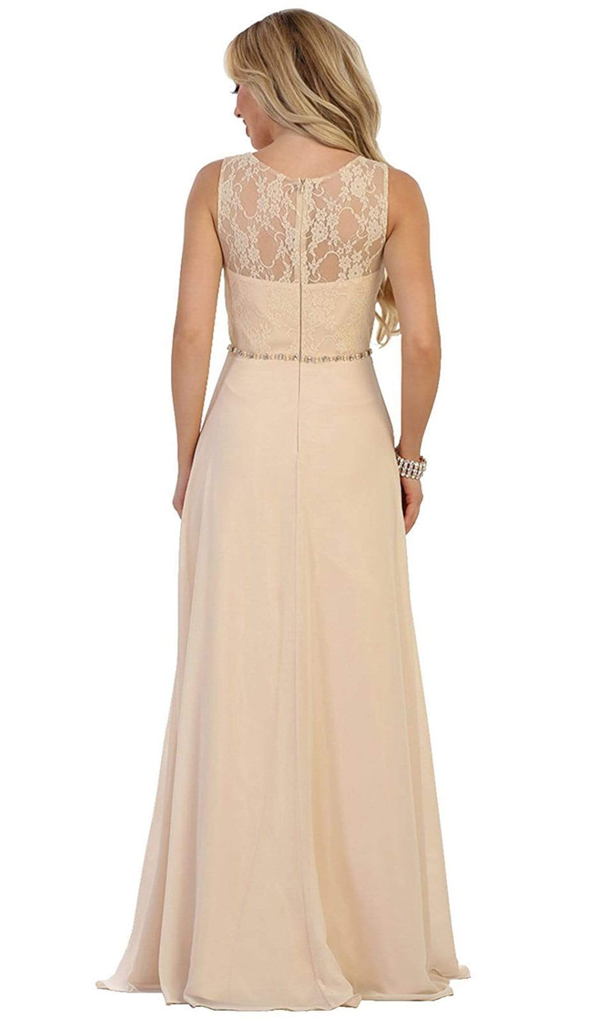 May Queen - Sleeveless Illusion Lace Evening Dress Bridesmaid Dresses