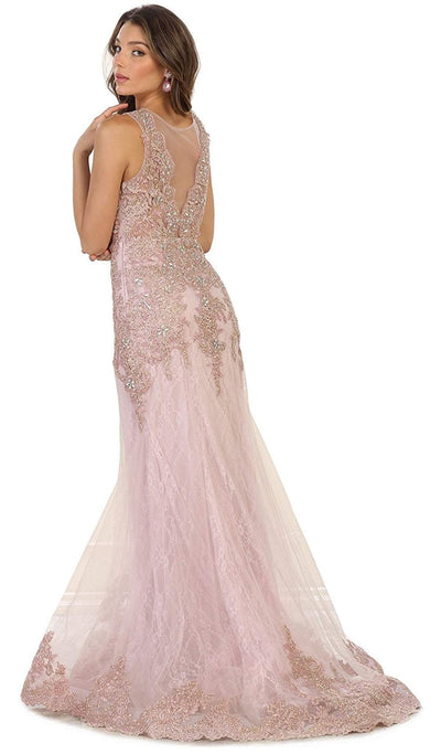 May Queen - Sleeveless Sheer Illusion Evening Gown Special Occasion Dress