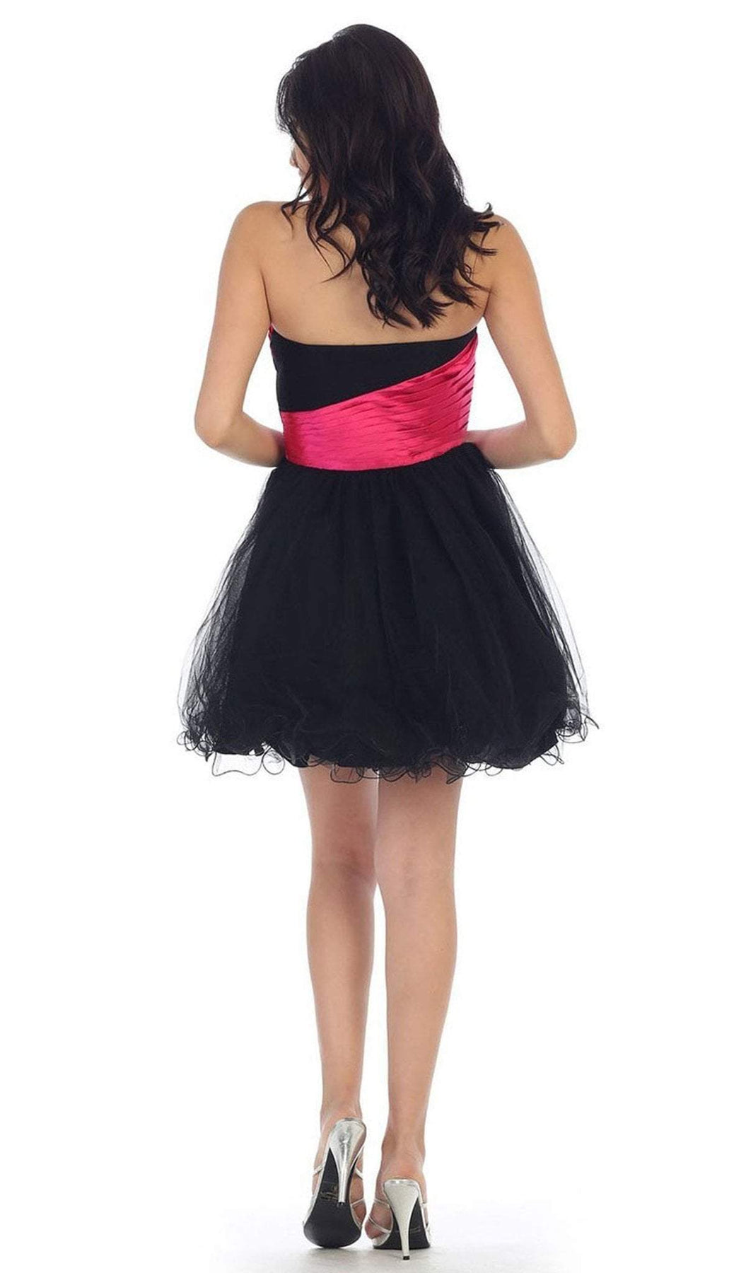 May Queen - Strapless Pleated Straight-Across Cocktail Dress Special Occasion Dress