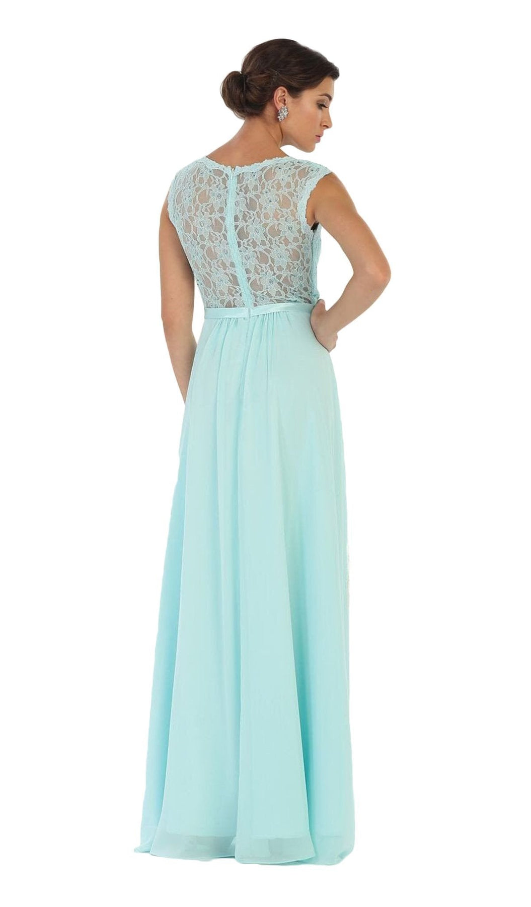 May Queen - Stunning Embellished Sweetheart Neck Chiffon A-Line Evening Dress Special Occasion Dress