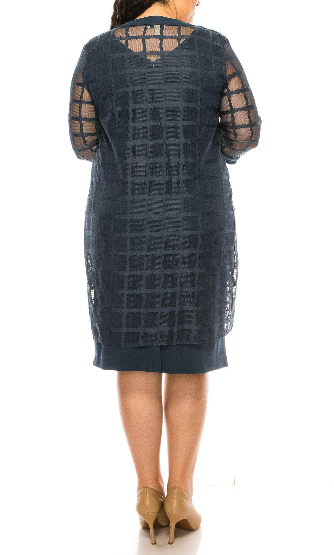 Maya Brooke 26367 Knee-Length Bubble Crepe Sheath Dress Two