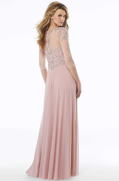 MGNY By Mori Lee - 72120 Embroidered V-neck A-line Dress Mother of the Bride Dresses