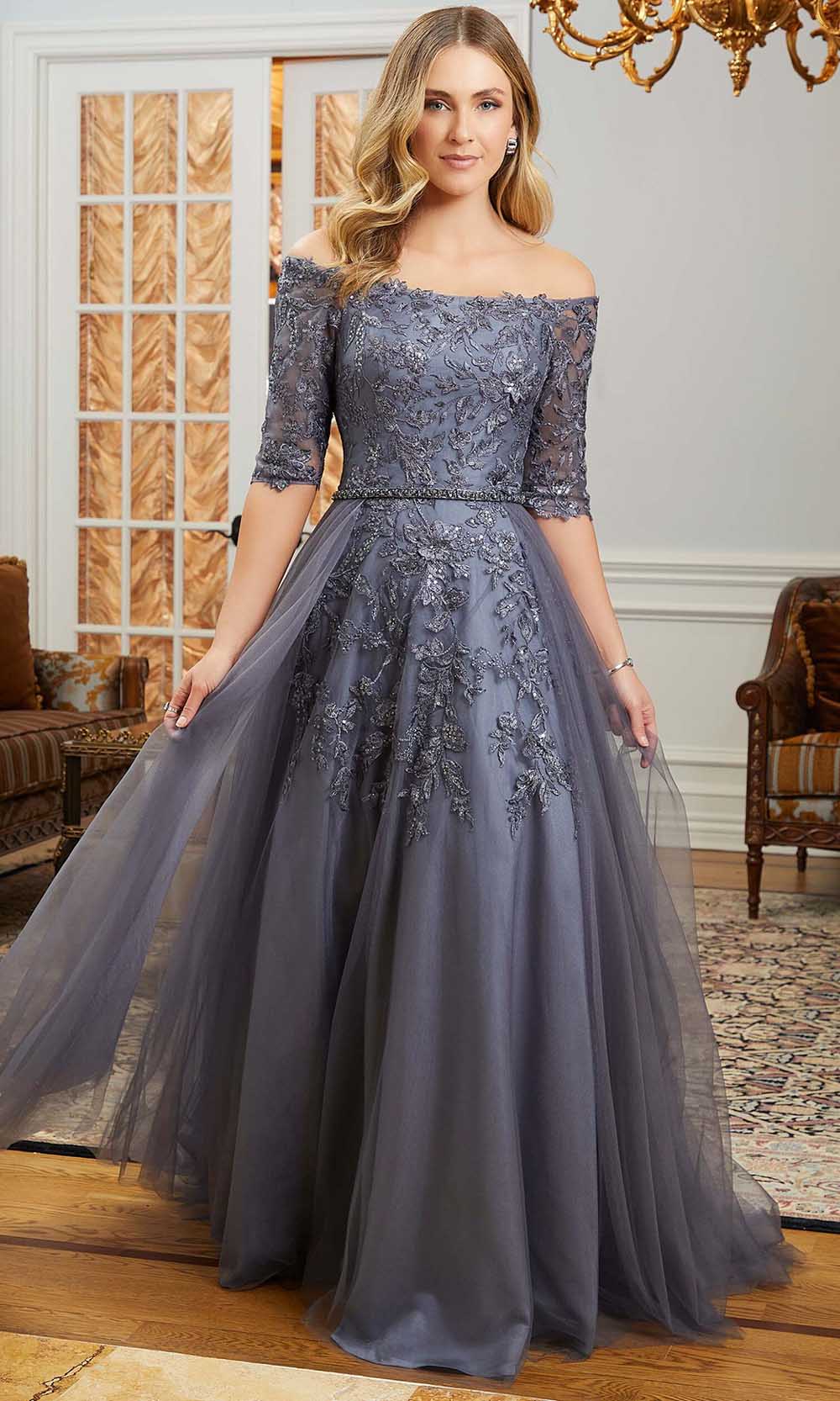 MGNY by Mori Lee 72834 - Embroidered Gown 00 / Dusk