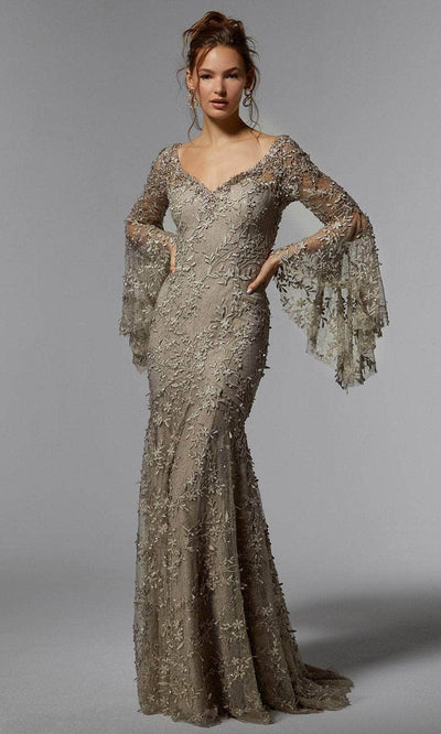 MGNY by Mori Lee 72930 - Lace V-Neck Evening Dress Prom Dress