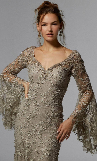 MGNY by Mori Lee 72930 - Lace V-Neck Evening Dress Prom Dress
