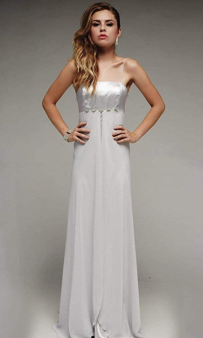 Milano Formals F1116 Long Empire Waist Spaghetti Strap Gown - 1 pc Silver in Size 6 Available CCSALE 6 / Silver