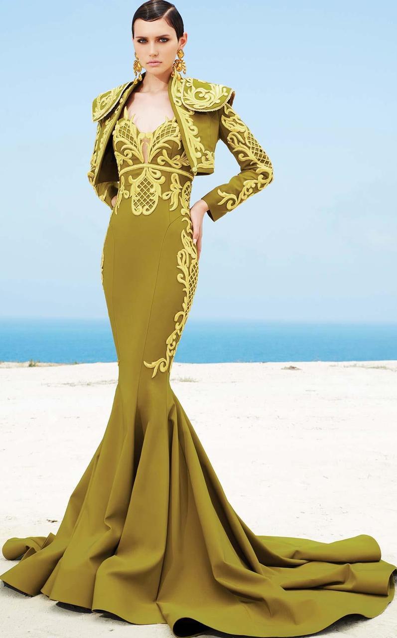 MNM Couture - 2348 Embroidered Mermaid Dress with Bolero Special Occasion Dress