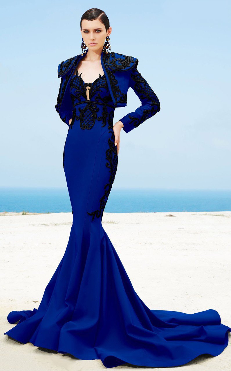MNM Couture - 2348 Embroidered Mermaid Dress with Bolero Special Occasion Dress