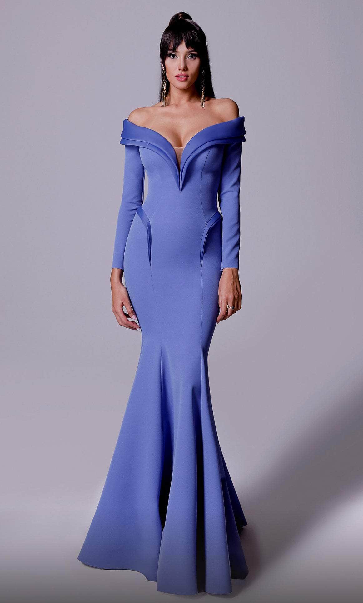 MNM Couture 2711 - Side Peplum Formal Dress Evening Dresses