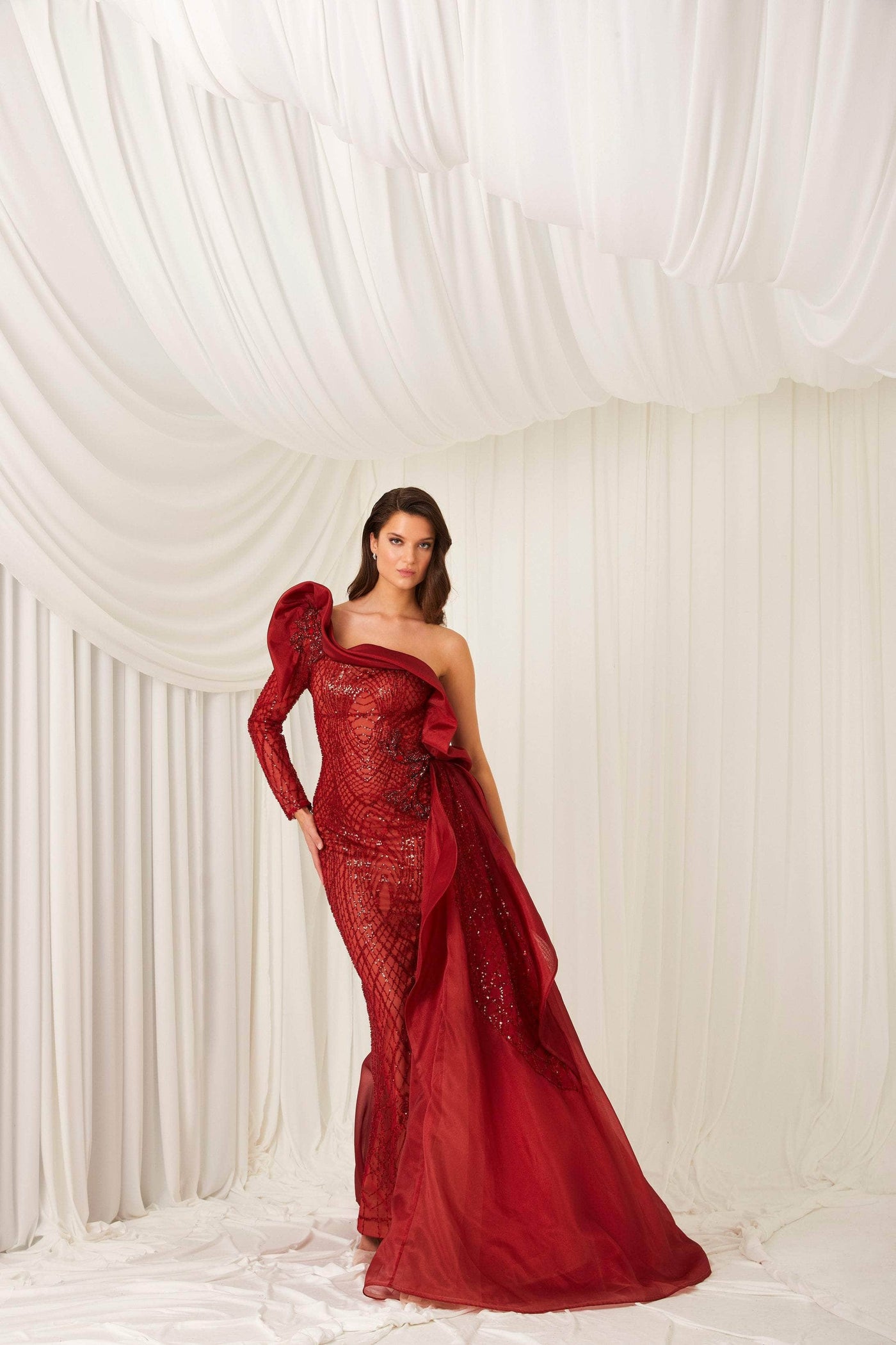 MNM COUTURE 2794 - Beaded Sequins Gown
