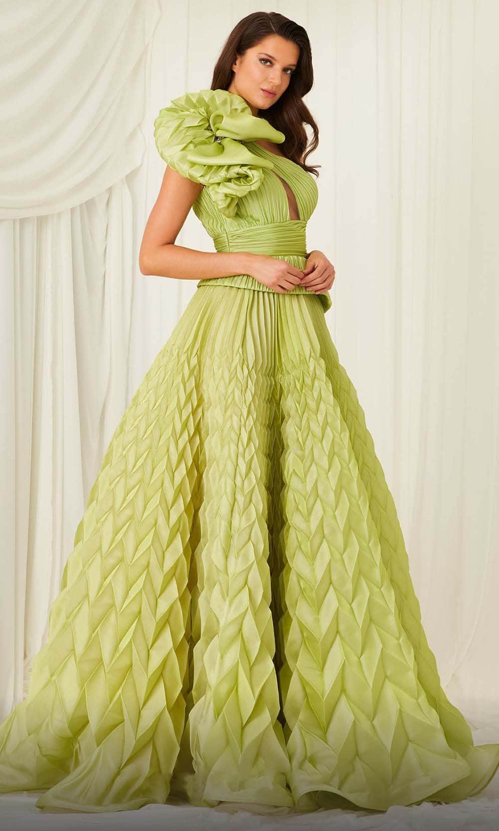 MNM Couture 2799 - One Shoulder Cutout Evening Dress Evening Dresses