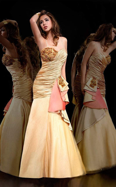 MNM COUTURE - Bedazzled Ruched Mermaid Dress JD006 CCSALE