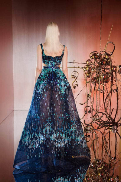 MNM COUTURE E0058 - Sheer Beaded Gown