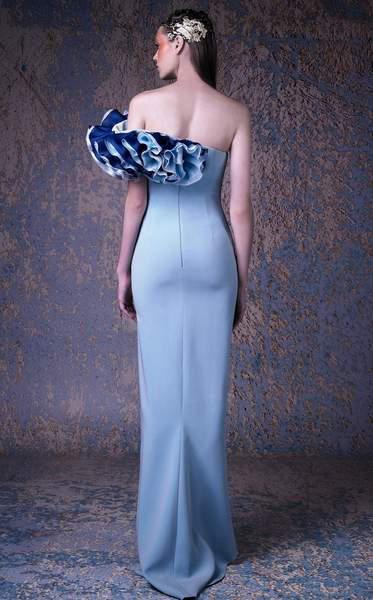 MNM COUTURE - G1046 Ruffled Off-Shoulder Sheath Dress Special Occasion Dress