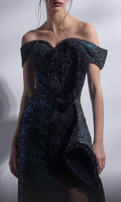 MNM COUTURE G1253 - Sequin Off Shoulder Evening Gown Evening Dresses