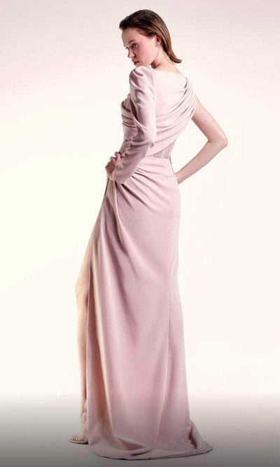 MNM COUTURE G1408 - Ruched Bateau Evening Gown Evening Dresses