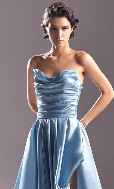 MNM COUTURE G1501 - Draped A-Line Evening Gown Prom Dresses
