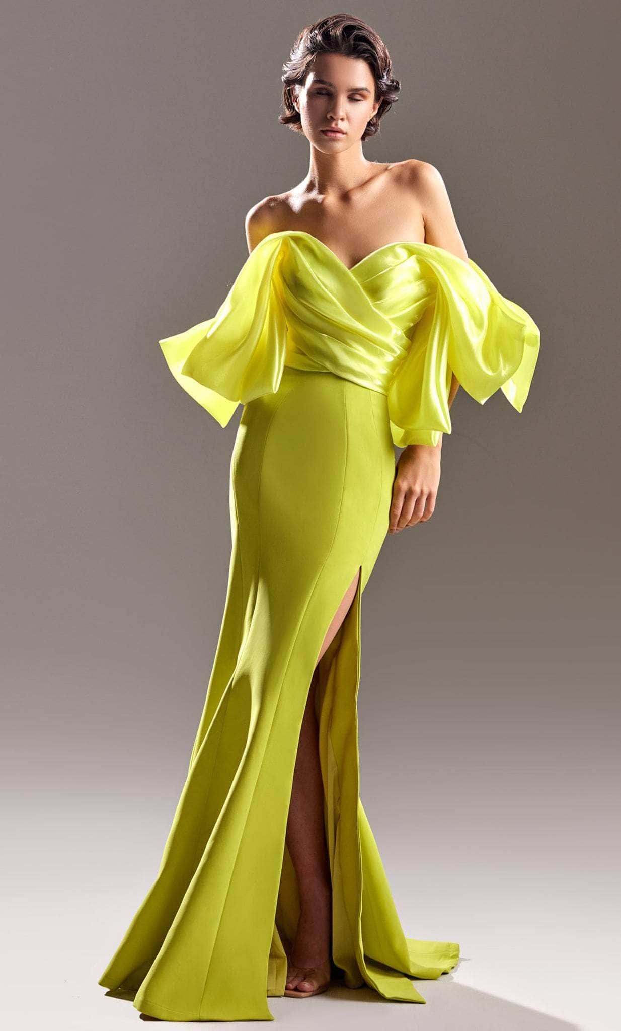 MNM COUTURE G1508 - Oversized Off Shoulder Evening Gown Evening Dresses