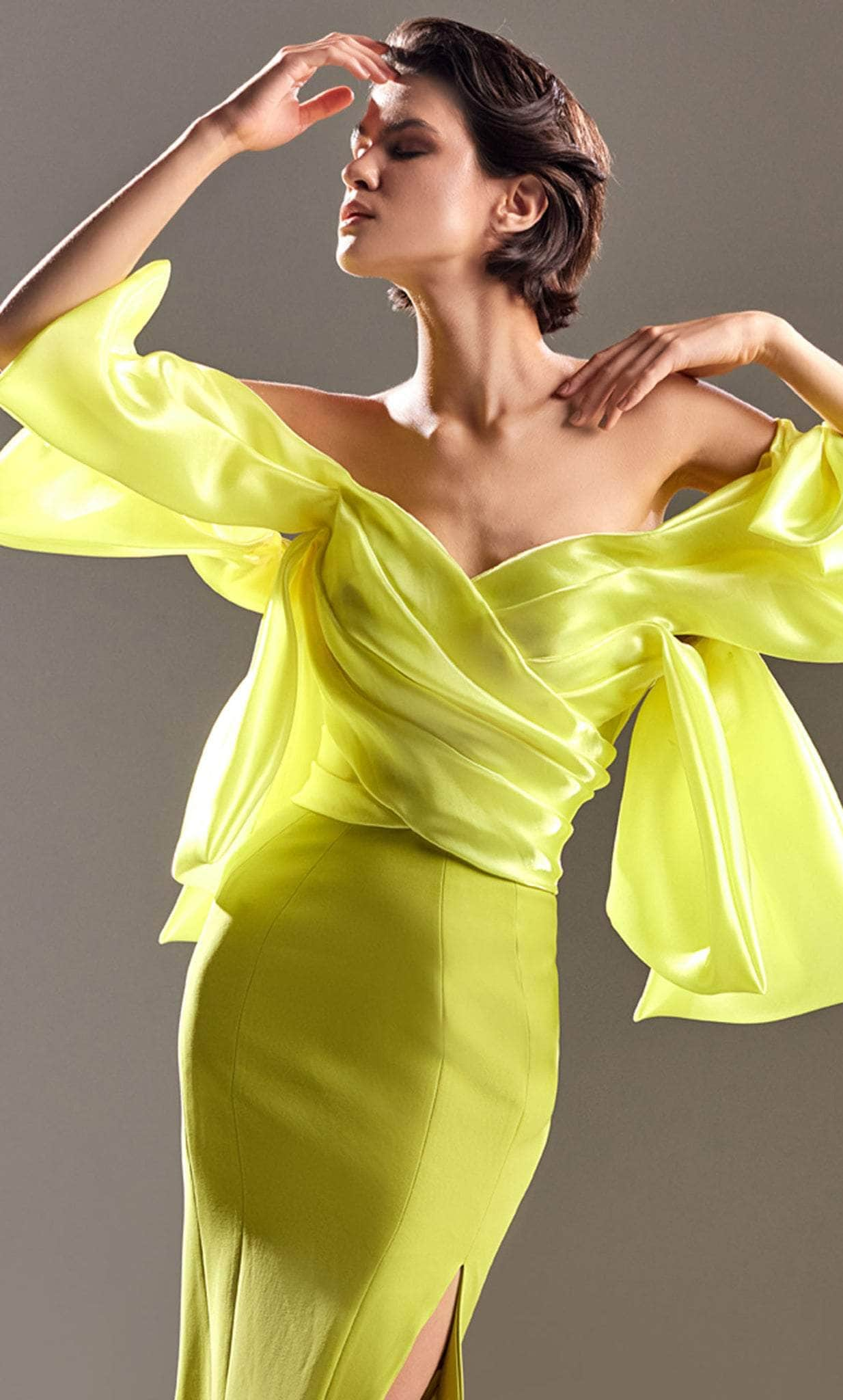 MNM COUTURE G1508 - Oversized Off Shoulder Evening Gown Evening Dresses