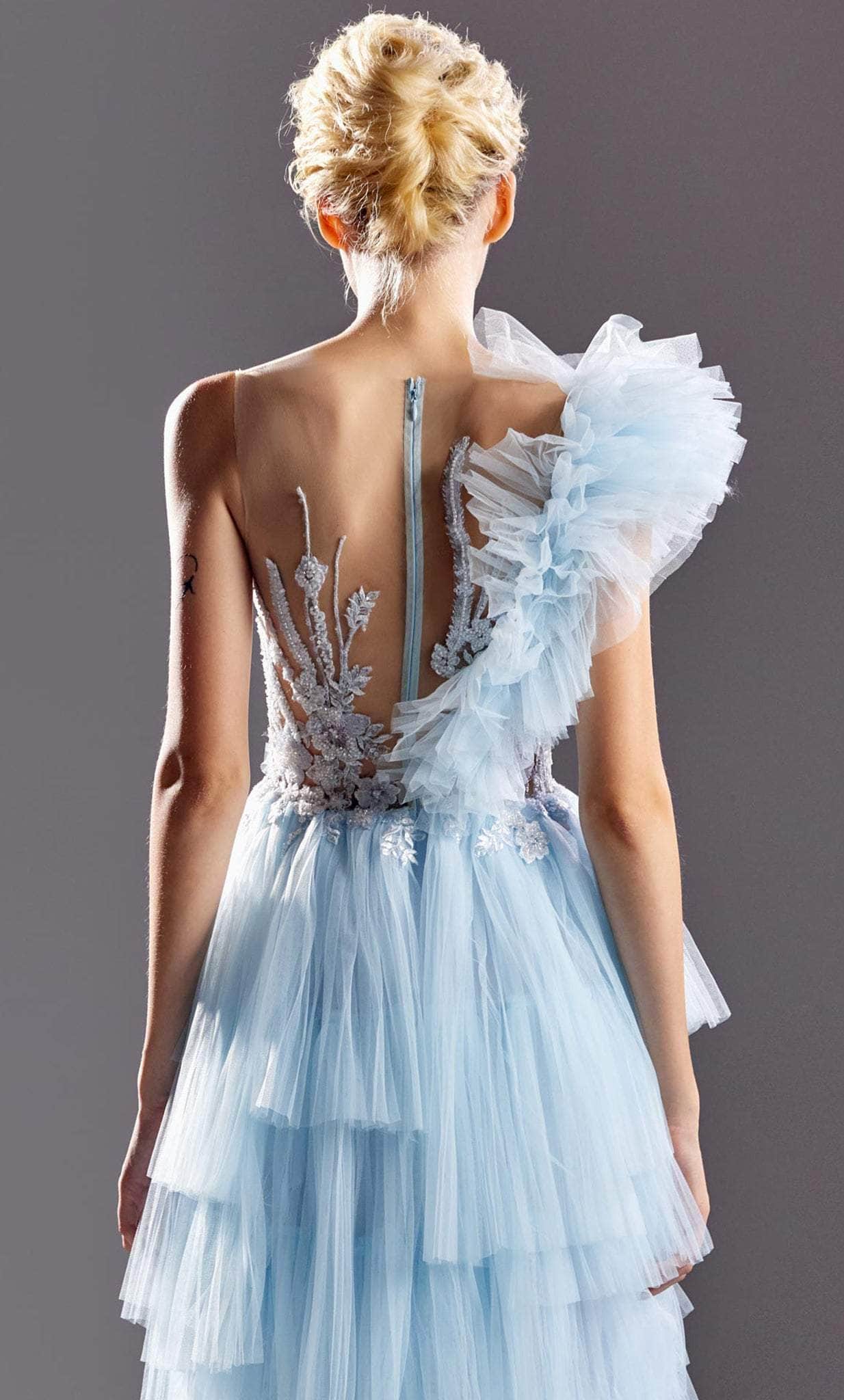 MNM COUTURE G1528 - Illusion Fitted Bodice Embroidered Prom Dress Prom Dresses