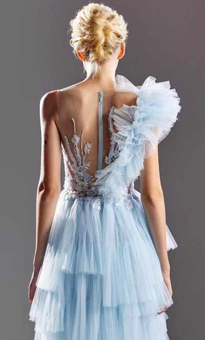 MNM COUTURE G1528 - Illusion Fitted Bodice Embroidered Prom Dress Prom Dresses