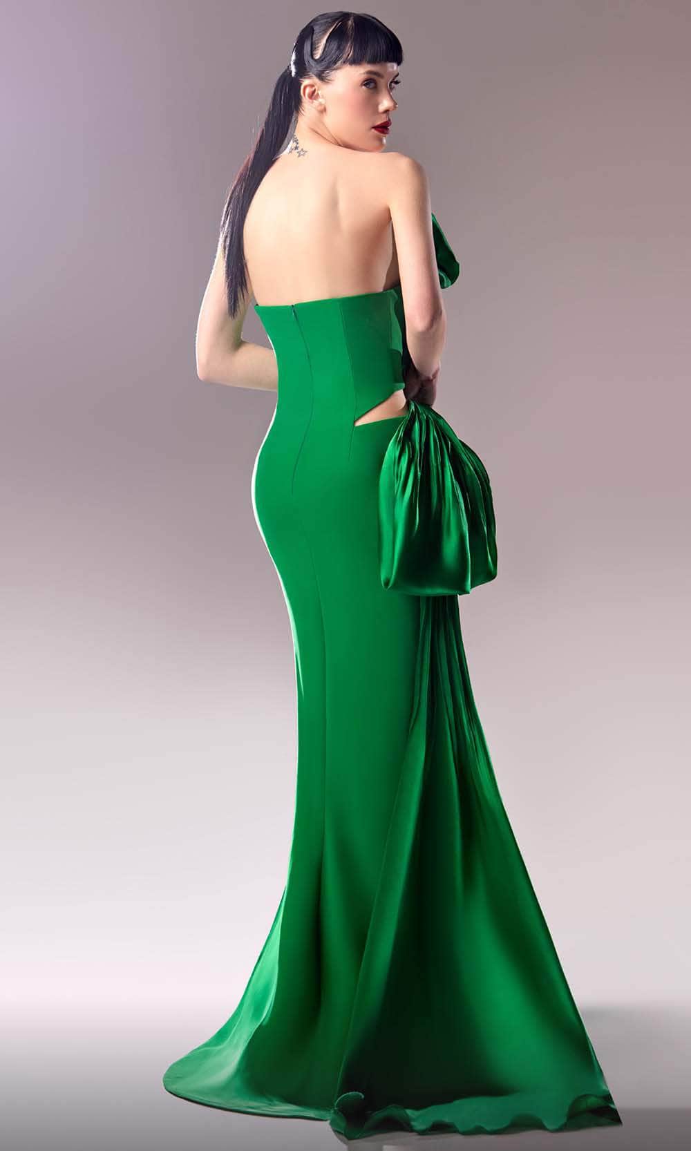 MNM Couture G1614 - Ruffled Bodice Metallic Evening Dress Evening Dresses