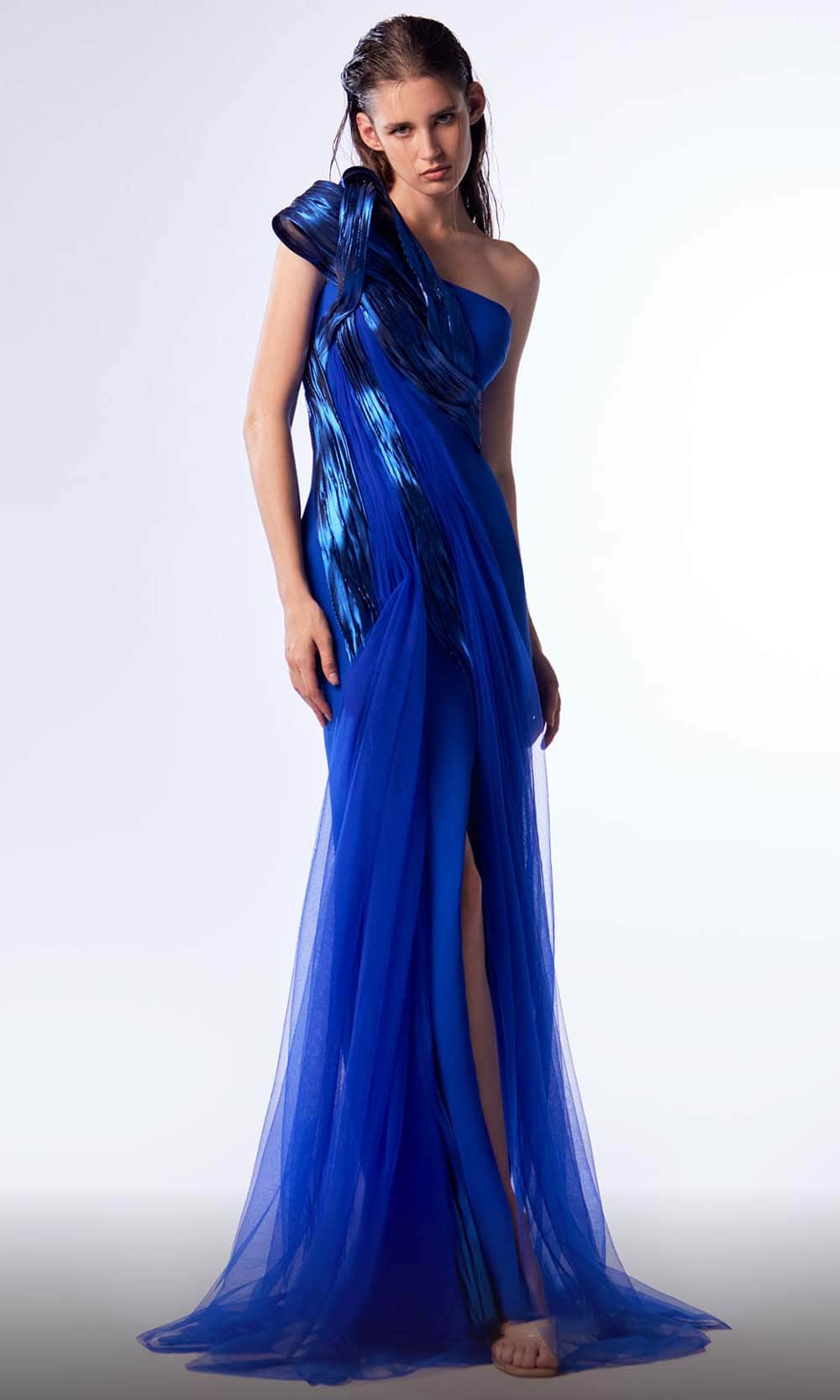 MNM Couture G1731 - Sheath High Slit Evening Dress Evening Dresses