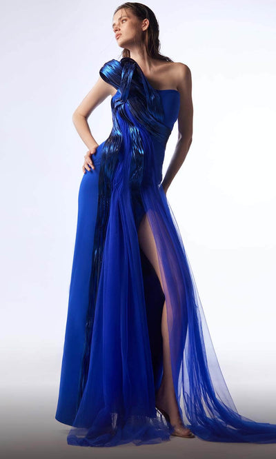 MNM Couture G1731 - Sheath High Slit Evening Dress Evening Dresses