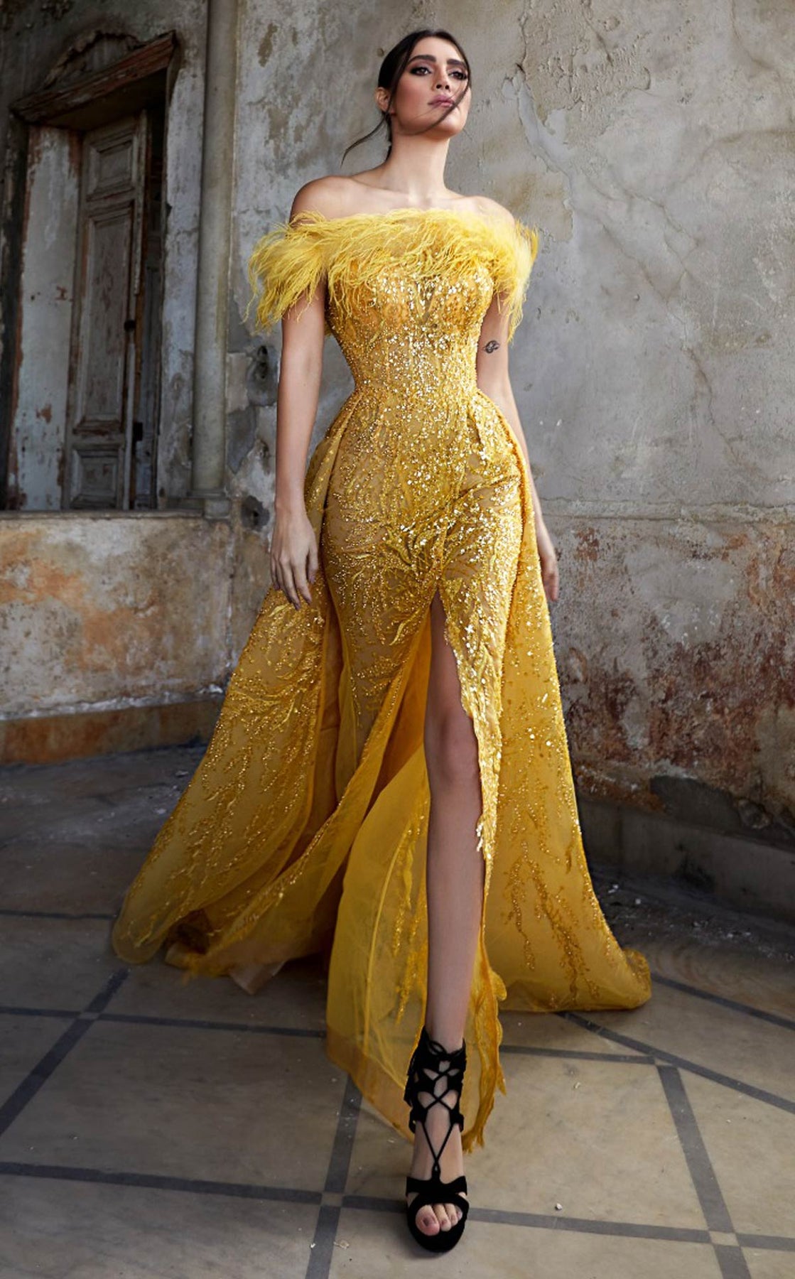 MNM Couture K3942 - Straight-Across Neck Sequin Evening Dress Special Occasion Dresses
