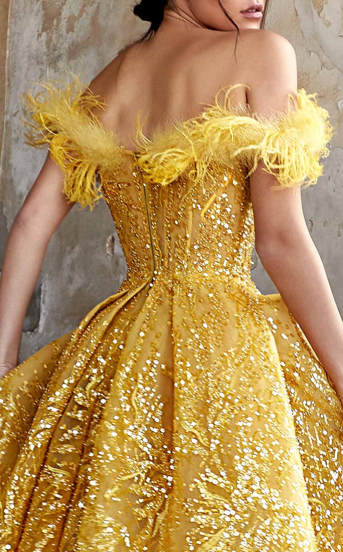 MNM Couture K3942 - Straight-Across Neck Sequin Evening Dress Special Occasion Dresses