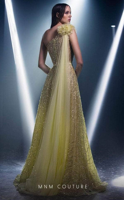 MNM COUTURE K3958 - Asymmetric Cutout Evening Gown Special Occasion Dress