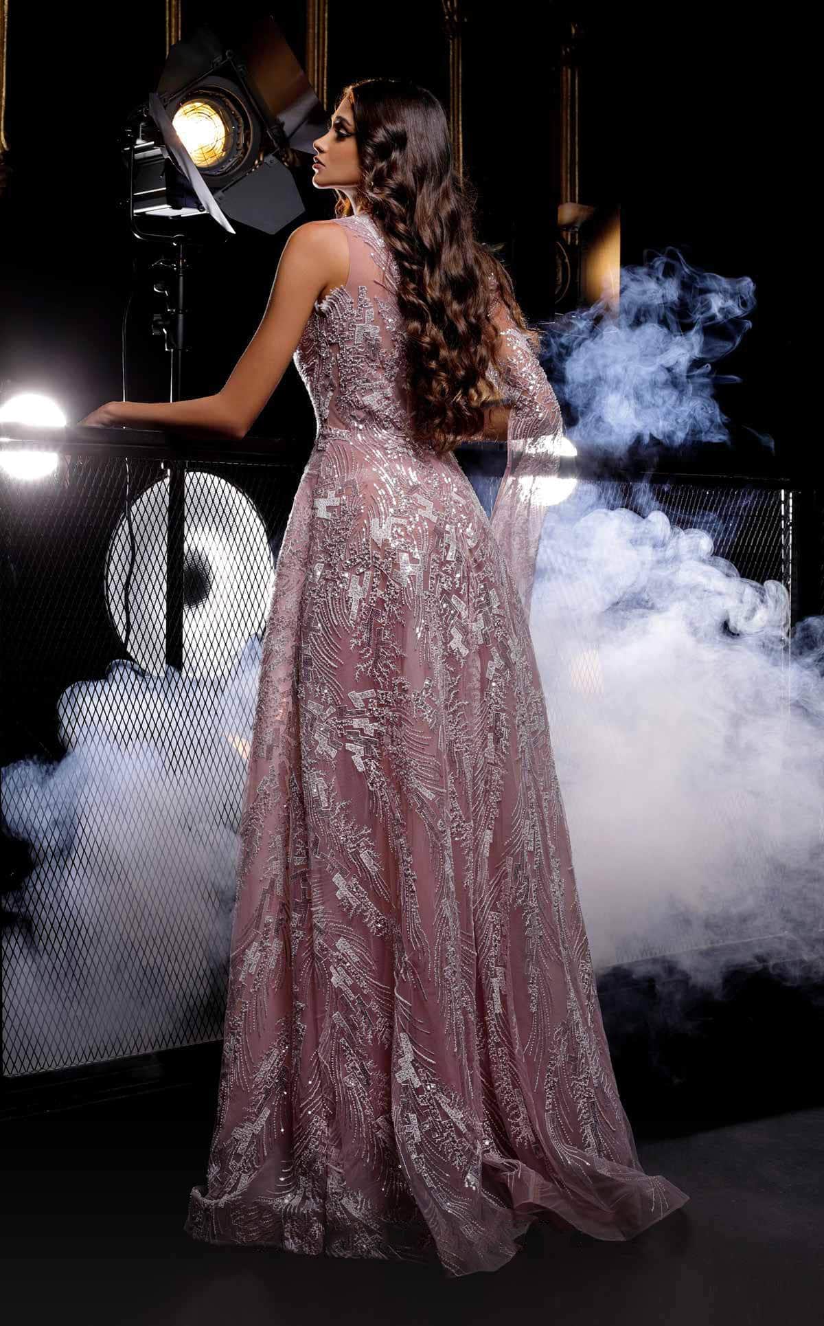 MNM COUTURE K3990 - Illusion Embellished Evening Gown Prom Dresses