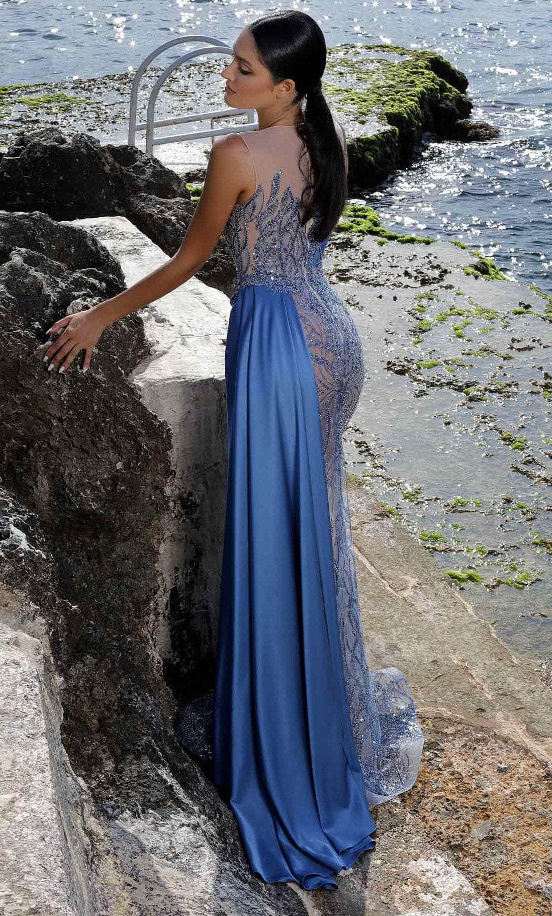 MNM COUTURE K4001 - Beaded Mesh Prom Gown Prom Dresses