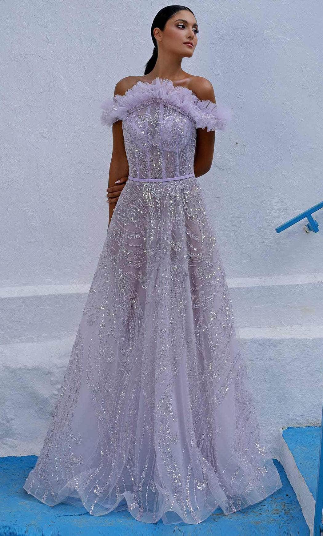 MNM COUTURE K4005 - Ruffled Corset Prom Gown Prom Dresses 0 / Pink