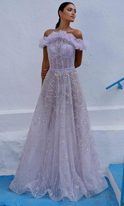 MNM COUTURE K4005 - Ruffled Corset Prom Gown Prom Dresses 0 / Pink