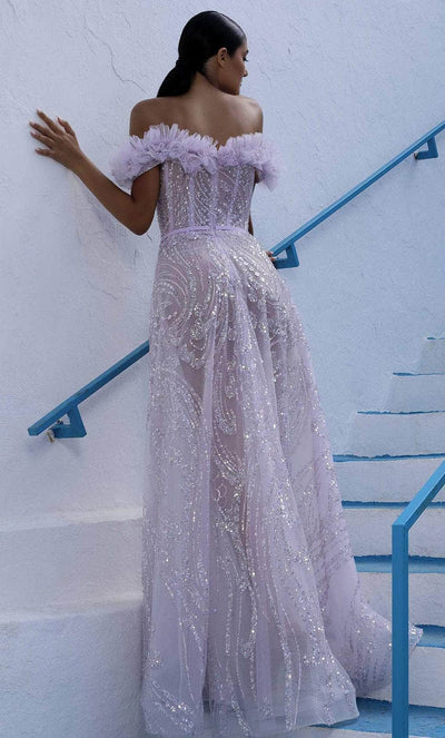 MNM COUTURE K4005 - Ruffled Corset Prom Gown Prom Dresses