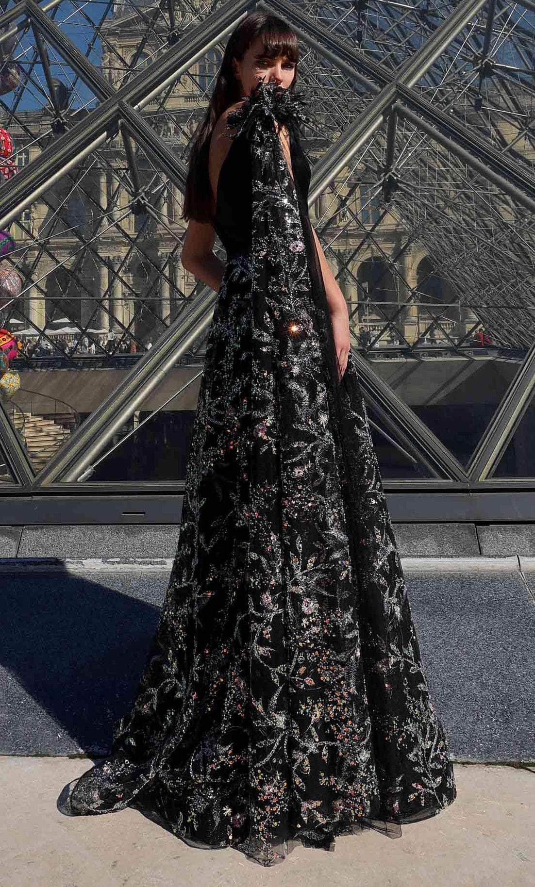 MNM Couture K4009 - Floral Beaded Skirt Prom Dress Evening Dresses