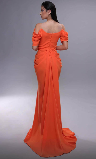 MNM Couture K4084 - Draped Plunge Evening Dress Evening Dresses