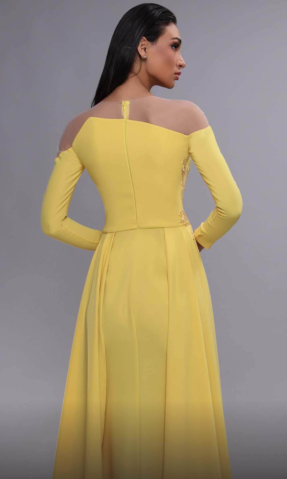 MNM Couture K4089 - Beaded Long Sleeve Evening Dress Evening Dresses
