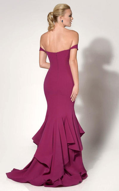 MNM Couture N0020 Tiered Ruffles Mermaid Gown - 1 pc Purple In Size 14 Available CCSALE 14 / Purple