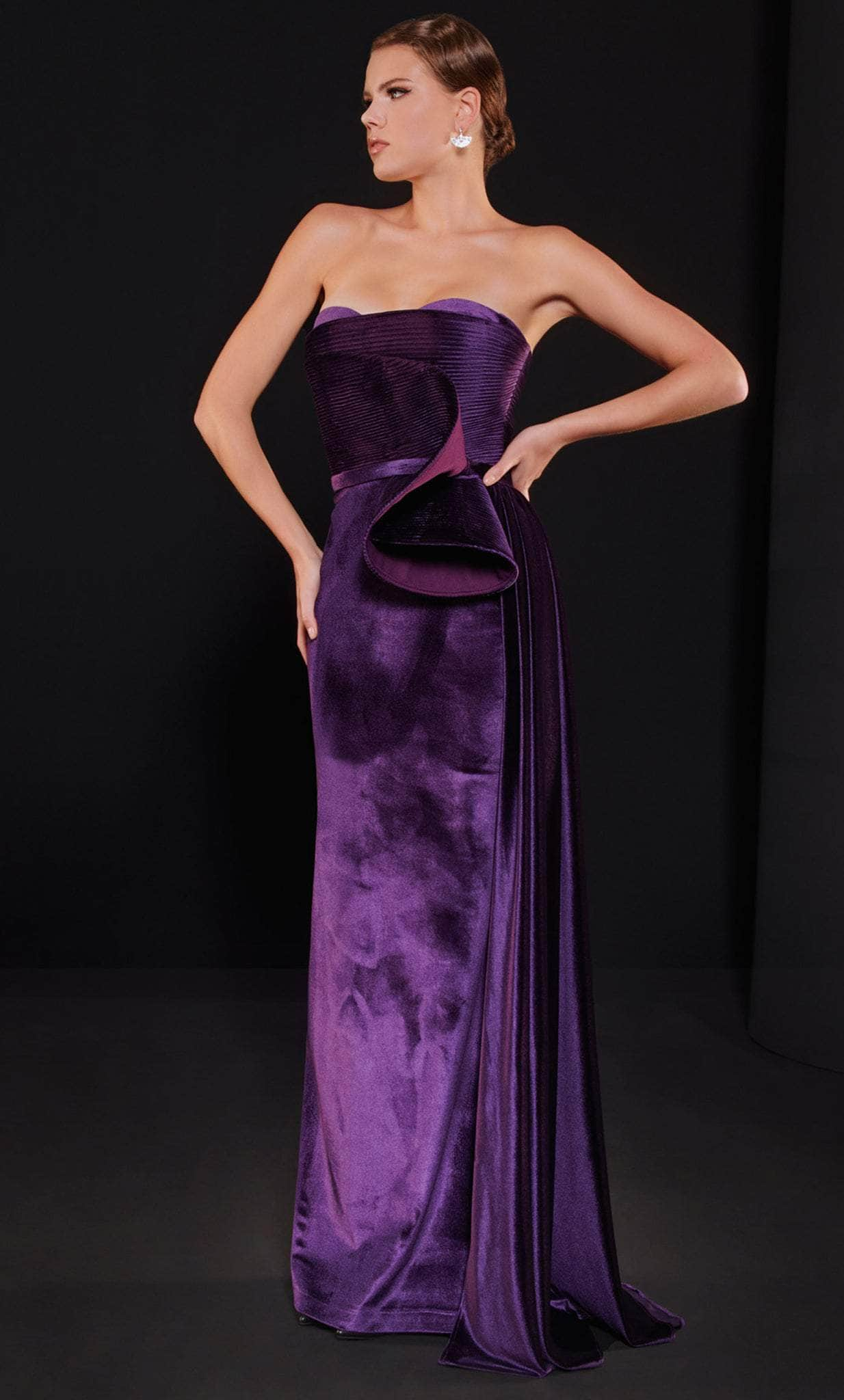 MNM COUTURE N0520 - Sweetheart Velvet Evening Dress Special Occasion Dress